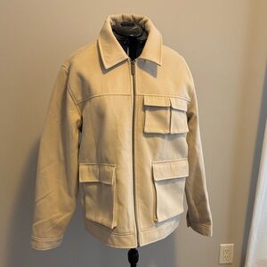 NATIVE YOUTH Men's Cream Field Jacket